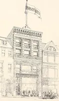 Picture 100 of 231 from A half century of Boston's building : the construction of buildings, the enactment of building laws and ordinances, sanitary laws, the ancient and modern building, building statistics, Boston's valuation, a chapter of Boston's big fire, fire losses, public lands account, prominent architects, contractors and builders, building materials and their source of supply, inspection of buildings, the building and plumbing associations (1895), leaf 245