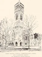 An illustration from A half century of Boston's building : the construction of buildings, the enactment of building laws and ordinances, sanitary laws, the ancient and modern building, building statistics, Boston's valuation, a chapter of Boston's big fire, fire losses, public lands account, prominent architects, contractors and builders, building materials and their source of supply, inspection of buildings, the building and plumbing associations (1895)