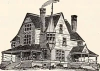 An illustration from A half century of Boston's building : the construction of buildings, the enactment of building laws and ordinances, sanitary laws, the ancient and modern building, building statistics, Boston's valuation, a chapter of Boston's big fire, fire losses, public lands account, prominent architects, contractors and builders, building materials and their source of supply, inspection of buildings, the building and plumbing associations (1895)