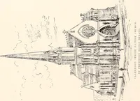 An illustration from A half century of Boston's building : the construction of buildings, the enactment of building laws and ordinances, sanitary laws, the ancient and modern building, building statistics, Boston's valuation, a chapter of Boston's big fire, fire losses, public lands account, prominent architects, contractors and builders, building materials and their source of supply, inspection of buildings, the building and plumbing associations (1895)
