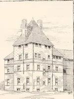 An illustration from A half century of Boston's building : the construction of buildings, the enactment of building laws and ordinances, sanitary laws, the ancient and modern building, building statistics, Boston's valuation, a chapter of Boston's big fire, fire losses, public lands account, prominent architects, contractors and builders, building materials and their source of supply, inspection of buildings, the building and plumbing associations (1895)