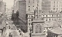 An illustration from A half century of Boston's building : the construction of buildings, the enactment of building laws and ordinances, sanitary laws, the ancient and modern building, building statistics, Boston's valuation, a chapter of Boston's big fire, fire losses, public lands account, prominent architects, contractors and builders, building materials and their source of supply, inspection of buildings, the building and plumbing associations (1895)