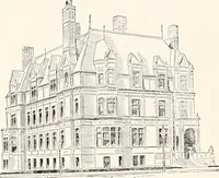 An illustration from A half century of Boston's building : the construction of buildings, the enactment of building laws and ordinances, sanitary laws, the ancient and modern building, building statistics, Boston's valuation, a chapter of Boston's big fire, fire losses, public lands account, prominent architects, contractors and builders, building materials and their source of supply, inspection of buildings, the building and plumbing associations (1895)