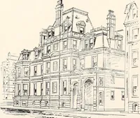 An illustration from A half century of Boston's building : the construction of buildings, the enactment of building laws and ordinances, sanitary laws, the ancient and modern building, building statistics, Boston's valuation, a chapter of Boston's big fire, fire losses, public lands account, prominent architects, contractors and builders, building materials and their source of supply, inspection of buildings, the building and plumbing associations (1895)