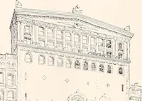 An illustration from A half century of Boston's building : the construction of buildings, the enactment of building laws and ordinances, sanitary laws, the ancient and modern building, building statistics, Boston's valuation, a chapter of Boston's big fire, fire losses, public lands account, prominent architects, contractors and builders, building materials and their source of supply, inspection of buildings, the building and plumbing associations (1895)