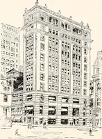 An illustration from A half century of Boston's building : the construction of buildings, the enactment of building laws and ordinances, sanitary laws, the ancient and modern building, building statistics, Boston's valuation, a chapter of Boston's big fire, fire losses, public lands account, prominent architects, contractors and builders, building materials and their source of supply, inspection of buildings, the building and plumbing associations (1895)