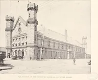 An illustration from A half century of Boston's building : the construction of buildings, the enactment of building laws and ordinances, sanitary laws, the ancient and modern building, building statistics, Boston's valuation, a chapter of Boston's big fire, fire losses, public lands account, prominent architects, contractors and builders, building materials and their source of supply, inspection of buildings, the building and plumbing associations (1895)