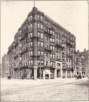 An illustration from A half century of Boston's building : the construction of buildings, the enactment of building laws and ordinances, sanitary laws, the ancient and modern building, building statistics, Boston's valuation, a chapter of Boston's big fire, fire losses, public lands account, prominent architects, contractors and builders, building materials and their source of supply, inspection of buildings, the building and plumbing associations (1895)