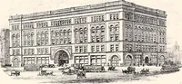 An illustration from A half century of Boston's building : the construction of buildings, the enactment of building laws and ordinances, sanitary laws, the ancient and modern building, building statistics, Boston's valuation, a chapter of Boston's big fire, fire losses, public lands account, prominent architects, contractors and builders, building materials and their source of supply, inspection of buildings, the building and plumbing associations (1895)