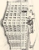 An illustration from A half century of Boston's building : the construction of buildings, the enactment of building laws and ordinances, sanitary laws, the ancient and modern building, building statistics, Boston's valuation, a chapter of Boston's big fire, fire losses, public lands account, prominent architects, contractors and builders, building materials and their source of supply, inspection of buildings, the building and plumbing associations (1895)
