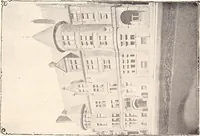 An illustration from A half century of Boston's building : the construction of buildings, the enactment of building laws and ordinances, sanitary laws, the ancient and modern building, building statistics, Boston's valuation, a chapter of Boston's big fire, fire losses, public lands account, prominent architects, contractors and builders, building materials and their source of supply, inspection of buildings, the building and plumbing associations (1895)