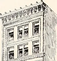 An illustration from A half century of Boston's building : the construction of buildings, the enactment of building laws and ordinances, sanitary laws, the ancient and modern building, building statistics, Boston's valuation, a chapter of Boston's big fire, fire losses, public lands account, prominent architects, contractors and builders, building materials and their source of supply, inspection of buildings, the building and plumbing associations (1895)