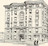 An illustration from A half century of Boston's building : the construction of buildings, the enactment of building laws and ordinances, sanitary laws, the ancient and modern building, building statistics, Boston's valuation, a chapter of Boston's big fire, fire losses, public lands account, prominent architects, contractors and builders, building materials and their source of supply, inspection of buildings, the building and plumbing associations (1895)
