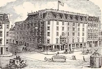 An illustration from A half century of Boston's building : the construction of buildings, the enactment of building laws and ordinances, sanitary laws, the ancient and modern building, building statistics, Boston's valuation, a chapter of Boston's big fire, fire losses, public lands account, prominent architects, contractors and builders, building materials and their source of supply, inspection of buildings, the building and plumbing associations (1895)