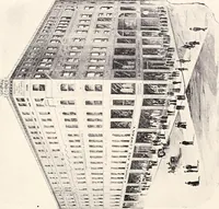 An illustration from A half century of Boston's building : the construction of buildings, the enactment of building laws and ordinances, sanitary laws, the ancient and modern building, building statistics, Boston's valuation, a chapter of Boston's big fire, fire losses, public lands account, prominent architects, contractors and builders, building materials and their source of supply, inspection of buildings, the building and plumbing associations (1895)