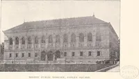 An illustration from A half century of Boston's building : the construction of buildings, the enactment of building laws and ordinances, sanitary laws, the ancient and modern building, building statistics, Boston's valuation, a chapter of Boston's big fire, fire losses, public lands account, prominent architects, contractors and builders, building materials and their source of supply, inspection of buildings, the building and plumbing associations (1895)