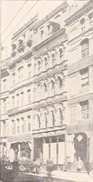 An illustration from A half century of Boston's building : the construction of buildings, the enactment of building laws and ordinances, sanitary laws, the ancient and modern building, building statistics, Boston's valuation, a chapter of Boston's big fire, fire losses, public lands account, prominent architects, contractors and builders, building materials and their source of supply, inspection of buildings, the building and plumbing associations (1895)