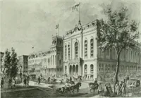 An illustration from A half century of Chicago building : a practical reference guide : all building laws and ordinances brought to date : historical, technical and statistical review of the construction and material development of America's inland metropolis (1910)
