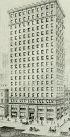 An illustration from A half century of Chicago building : a practical reference guide : all building laws and ordinances brought to date : historical, technical and statistical review of the construction and material development of America's inland metropolis (1910)