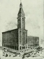 An illustration from A half century of Chicago building : a practical reference guide : all building laws and ordinances brought to date : historical, technical and statistical review of the construction and material development of America's inland metropolis (1910)