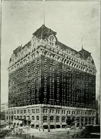 An illustration from A half century of Chicago building : a practical reference guide : all building laws and ordinances brought to date : historical, technical and statistical review of the construction and material development of America's inland metropolis (1910)