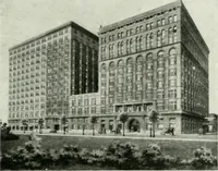 An illustration from A half century of Chicago building : a practical reference guide : all building laws and ordinances brought to date : historical, technical and statistical review of the construction and material development of America's inland metropolis (1910)