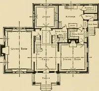 An illustration from The half-timber house; its origin, design, modern plan, and construction; (1912)