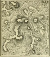 An illustration from A hand-book for mapping, engineering, and architectural drawing : in which maps of all descriptiosn are analyzed, and their several uses fully explained ; intended for the use of civil engineers, architects, and surveyors, also for naval and military academies, engineering schools and colleges, and draughtsmen ; illustrated with forty-three large plates and thirty-nine woodcuts, among which will be found examples of a parliamentary railway plan, section, and cross sections, prepared in compliance with the standing orders of the House of Commons ; with plain instructions for lithographing and zincographing maps and drawings, and an exposition of the relative cost and merits of engraving, lithographing, and zincographing (1846)