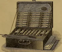 An illustration from Hand-book for the preservation of pictures; containing practical instructions for cleaning, lining, repairing, and restoring oil paintings, with remarks on the distribution of works of art in houses and galleries, their care and preservation (1876)