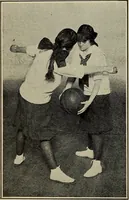An illustration from Handbook of athletic games for players, instructors, and spectators, comprising fifteen major ball games, track and field athletics and rowing races (1916)