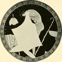 An illustration from A handbook of Attic red-figured vases signed by or attributed to the various masters of the sixth and fifth centuries B. C. (1919)