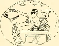 An illustration from A handbook of Attic red-figured vases signed by or attributed to the various masters of the sixth and fifth centuries B. C. (1919)