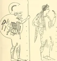 An illustration from A handbook of Attic red-figured vases signed by or attributed to the various masters of the sixth and fifth centuries B. C. (1919)