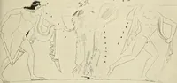 An illustration from A handbook of Attic red-figured vases signed by or attributed to the various masters of the sixth and fifth centuries B. C. (1919)