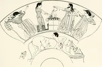 An illustration from A handbook of Attic red-figured vases signed by or attributed to the various masters of the sixth and fifth centuries B. C. (1919)