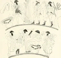 Picture 52 of 185 from A handbook of Attic red-figured vases signed by or attributed to the various masters of the sixth and fifth centuries B. C. (1919), leaf 92