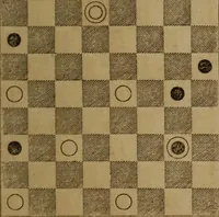 An illustration from Hand book of draughts and backgammon. The draught player's hand book (1852)