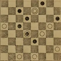 An illustration from Hand book of draughts and backgammon. The draught player's hand book (1852)
