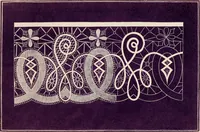 An illustration from The handbook of point lace : with illustrations and descriptions of thirty-four different stitches and a series of designs (1870)