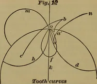 An illustration from A handbook on the teeth of gears, their curves, properties, and practical construction (1887)