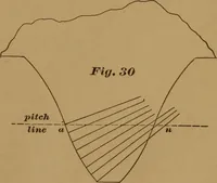 An illustration from A handbook on the teeth of gears, their curves, properties, and practical construction (1890)