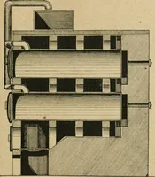 An illustration from Handbuch der Farbenfabrikation. Lehrbuch der Fabrikation, Untersuchung und Verwendung aller in der Praxis vorkommenden Körperfarben (1922)