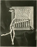 An illustration from Handicraft for girls; a tentative course in needlework, basketry, designing, paper and cardboard construction, textile fibers and fabrics and home decoration and care, designed for use in schools and homes (1910)