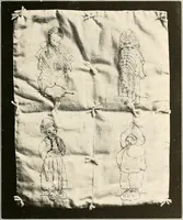 Picture 5 of 36 from Handicraft for girls; a tentative course in needlework, basketry, designing, paper and cardboard construction, textile fibers and fabrics and home decoration and care, designed for use in schools and homes (1910), leaf 21