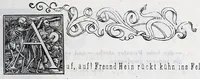 Picture 1 of 17 from Hans Holbein's initial-buchstaben mit dem todtentanz. Nach Hans Lutzelburger's original-holzschnitten im Dresdner Kabinet zum ersten mal treu copirt von Heinrich Loedel. Mit erläuternden denkversen und einer geschichtlichen abhandlung über die todtentänze von Dr. Adolf Ellisen .. (1849), leaf 19