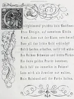 An illustration from Hans Holbein's initial-buchstaben mit dem todtentanz. Nach Hans Lutzelburger's original-holzschnitten im Dresdner Kabinet zum ersten mal treu copirt von Heinrich Loedel. Mit erläuternden denkversen und einer geschichtlichen abhandlung über die todtentänze von Dr. Adolf Ellisen .. (1849)