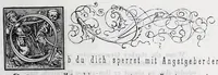 An illustration from Hans Holbein's initial-buchstaben mit dem todtentanz. Nach Hans Lutzelburger's original-holzschnitten im Dresdner Kabinet zum ersten mal treu copirt von Heinrich Loedel. Mit erläuternden denkversen und einer geschichtlichen abhandlung über die todtentänze von Dr. Adolf Ellisen .. (1849)