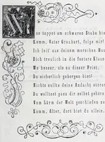 An illustration from Hans Holbein's initial-buchstaben mit dem todtentanz. Nach Hans Lutzelburger's original-holzschnitten im Dresdner Kabinet zum ersten mal treu copirt von Heinrich Loedel. Mit erläuternden denkversen und einer geschichtlichen abhandlung über die todtentänze von Dr. Adolf Ellisen .. (1849)
