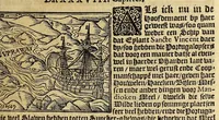 An illustration from Hans Staden van Homborgs beschrijvinghe van America, wiens inwoonders, wilt, naeckt, seer godtloos ende wreede menschen-eters zijn, hoe hy selve onder de Brasilianen langhe ghevangen gheseten heest . (1627)