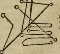 An illustration from The harmony of the world : being a discourse of God, heaven, angels, stars, planets, earth, the miraculous descentions and ascentions of spirits : with the nature and harmony of mans body, the art of preparing Rosie Crucian medicines to cure all diseases : their rules to raise bodies decayed, which are verified by a practical examination of principles in the great world : whereunto is added, the state of the New Jerusalem, grounded upon the knowledge of nature, light of reason, phylosophy and divinity : all fitted to the understanding, use and profit of wisdomes children, and communicated to the sons of art (1662)